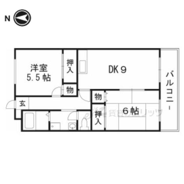 メゾン千代田(2LDK/3階)の間取り写真