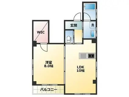 AXISFLOW(1LDK/5階)の間取り写真