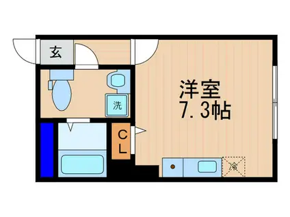 ブリエ五条大宮(ワンルーム/4階)の間取り写真