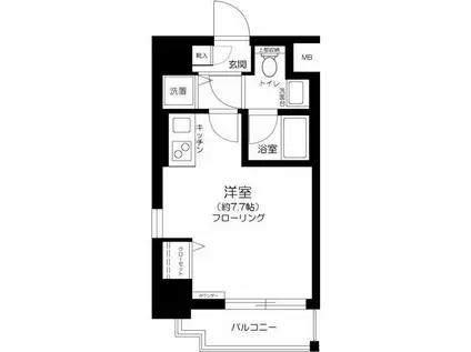 L-FLAT 板橋区役所前(ワンルーム/2階)の間取り写真