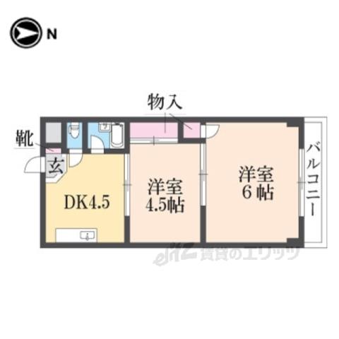 サンコート小澤(2DK/4階)の間取り写真