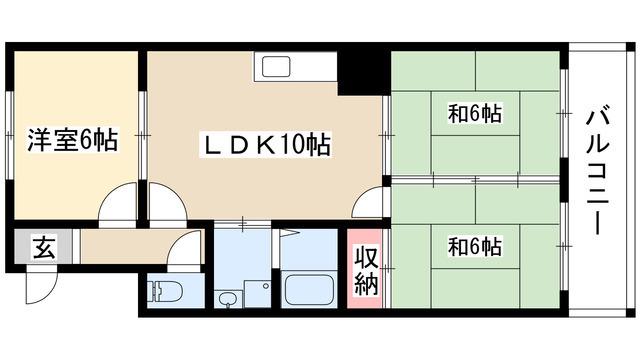 名東クレール(3LDK/4階)の間取り写真