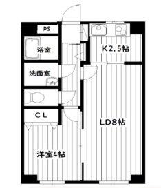 JR播但線 京口駅 徒歩10分 4階建 築54年(1LDK/1階)の間取り写真