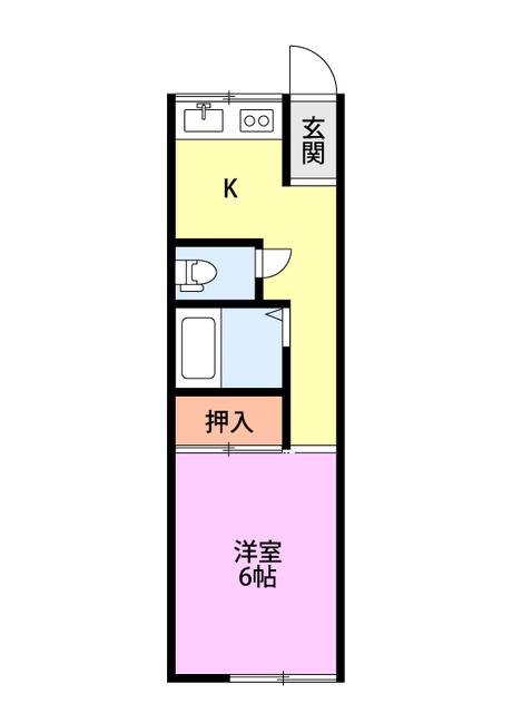 プルミエールハイツ(1K/1階)の間取り写真
