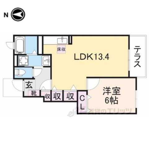 サンタウン青垣(1LDK/1階)の間取り写真