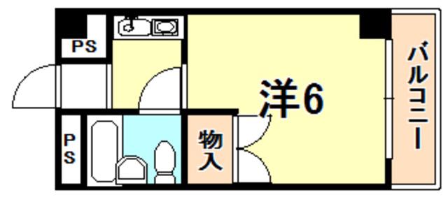 アクティ甲南(1K/4階)の間取り写真