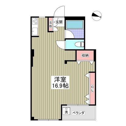 ワコー第9梅田マンション(1K/3階)の間取り写真