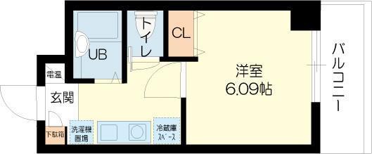 本山ヤングパレス(1K/3階)の間取り写真