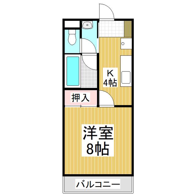 レジデンス市田(1K/1階)の間取り写真