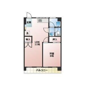 ウイング上飯田(1LDK/6階)の間取り写真