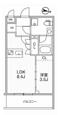 WEAVE BASE -OJI KAMIYA 王子神谷(1LDK/2階)の間取り写真