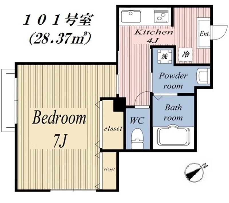 CASA LARGO(1K/1階)の間取り写真