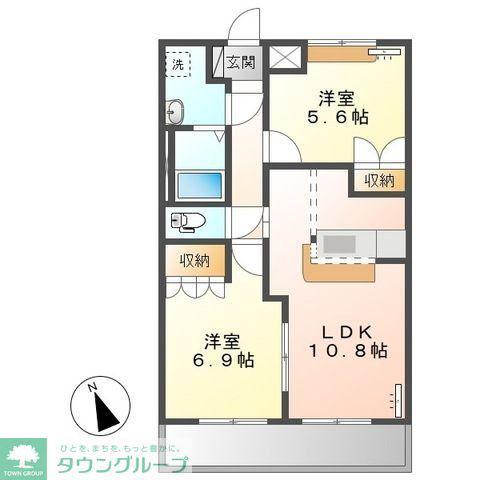 ファーストヴィレッジヒル(2LDK/1階)の間取り写真