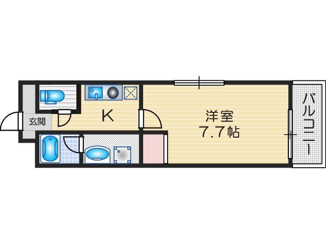 寿OMパレス(1K/2階)の間取り写真