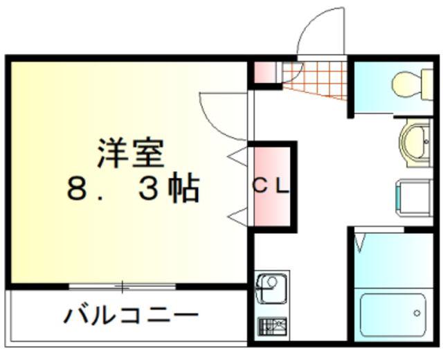キャメル川越久保町(1K/2階)の間取り写真