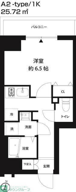 コスモリード錦糸町(1K/3階)の間取り写真