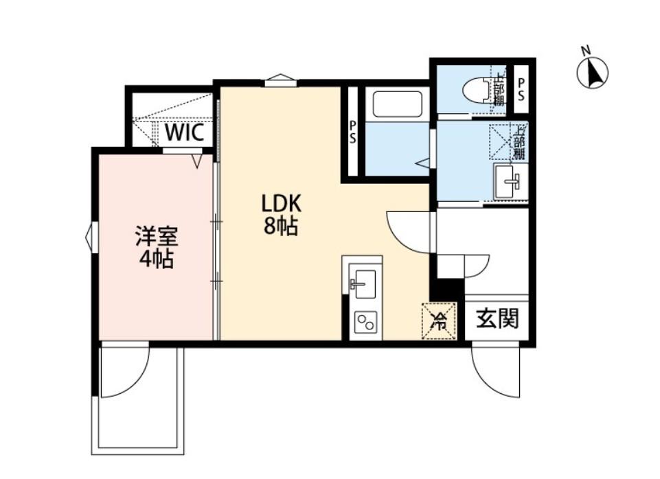 THE BASE 高座渋谷(1LDK/3階)の間取り写真
