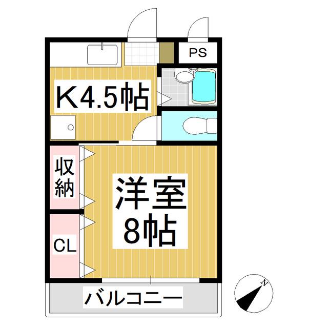 サープラスプリーマ(1K/1階)の間取り写真
