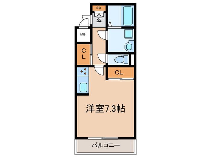 宇治小倉町共同(ワンルーム/3階)の間取り写真