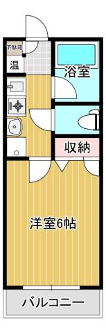 セレーノ並木(1K/8階)の間取り写真