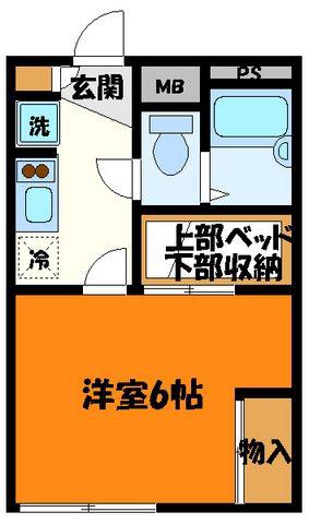 レオパレスTAKIYAMA(1K/1階)の間取り写真