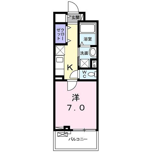 マトカ伏見稲荷(1K/2階)の間取り写真
