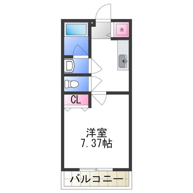 セレブ 華乃郷(1K/1階)の間取り写真