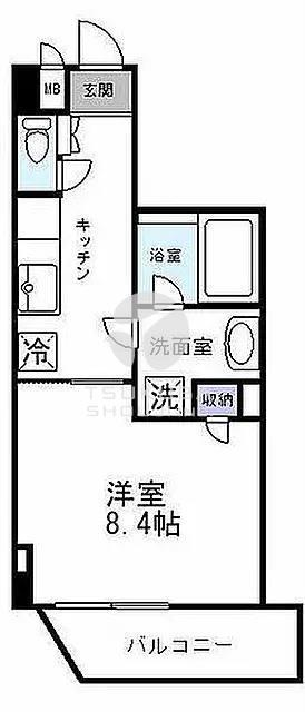 ファン神楽坂(1K/3階)の間取り写真
