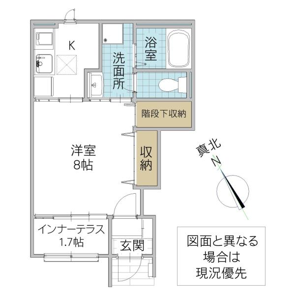 大曽根原町アパート2(1K/1階)の間取り写真
