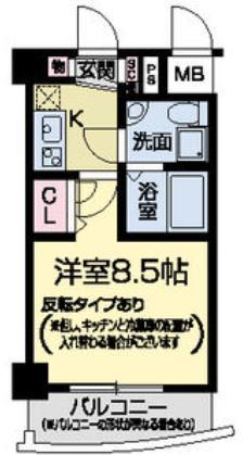 セレニテ甲子園(1K/4階)の間取り写真