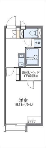 レオネクストSAIRIN十四(1K/1階)の間取り写真