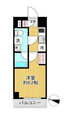 SHOKEN RESIDENCE川崎八丁畷(1K/5階)の間取り写真