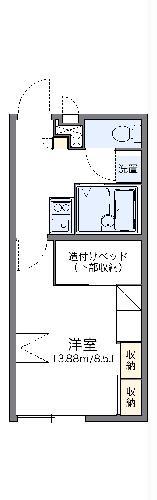 レオパレスBE TOWN(1K/1階)の間取り写真
