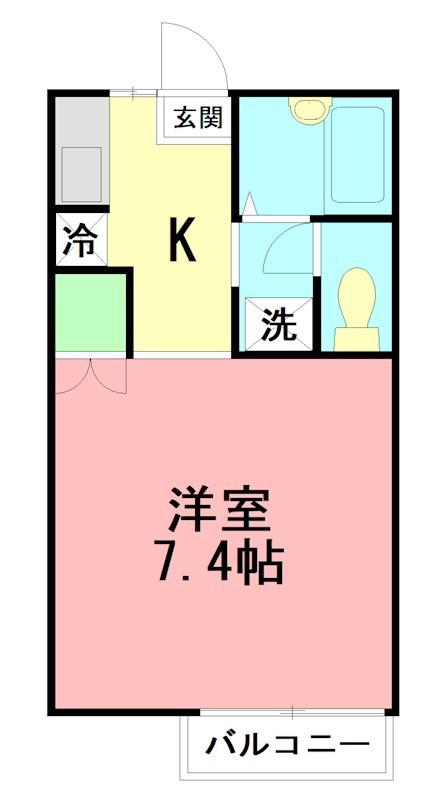 第2プリンスハイツ(1K/1階)の間取り写真