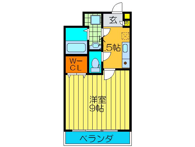 ティンカーベル(1K/5階)の間取り写真
