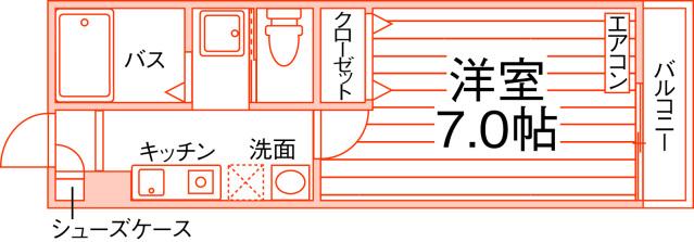 ST.LEONE津島東IIイースト(1K/2階)の間取り写真