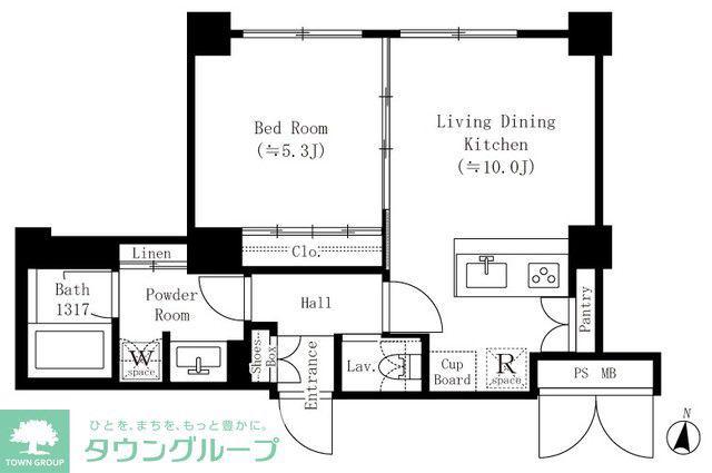 リハイツ長者丸(1LDK/1階)の間取り写真