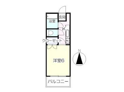 コーポ双葉(1K/2階)の間取り写真