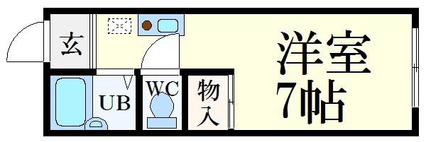 JONANハイツ(1K/2階)の間取り写真