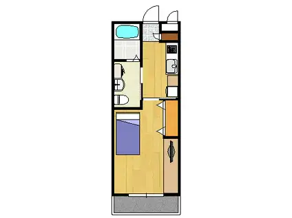 YSII(1K/1階)の間取り写真