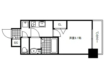 アドバンス神戸パーチェ(1K/4階)の間取り写真