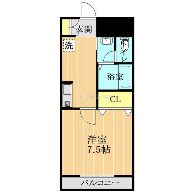 KOHEN NO.1ビル(1K/3階)の間取り写真