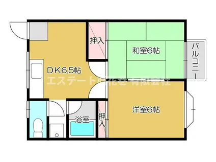 Nセゾン(2DK/2階)の間取り写真