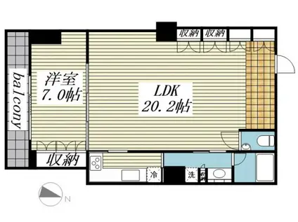 GRAN EBISU(1LDK/3階)の間取り写真