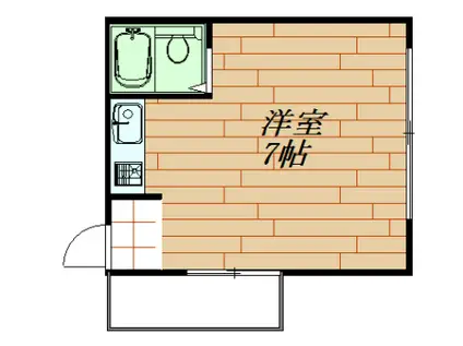 ピースフル・マンション(ワンルーム/2階)の間取り写真