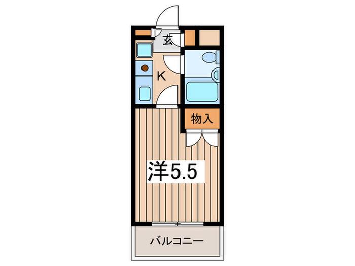 マイキャッスル三ツ境(1K/4階)の間取り写真