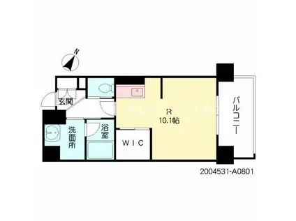 コムフォート薬院(ワンルーム/5階)の間取り写真