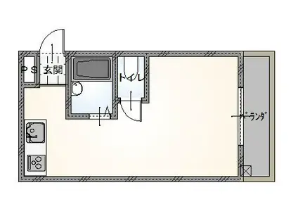 豊栄ハイツ(ワンルーム/4階)の間取り写真