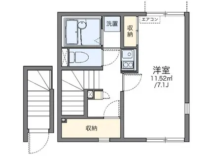 レオネクスト三宮(1K/2階)の間取り写真