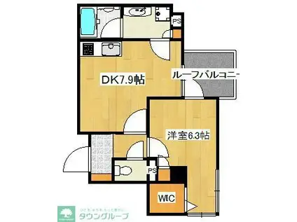 LUMIAGENOBORITO ルミアージュ登戸(1DK/2階)の間取り写真